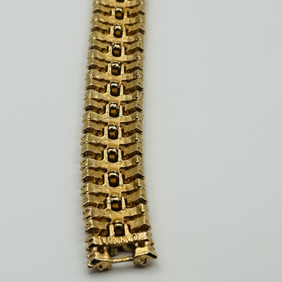 VTG Sarah Coventry Gold-Tone Beaded Statement Bracelet | Made in Canada | 1960s - Picture 9 of 14